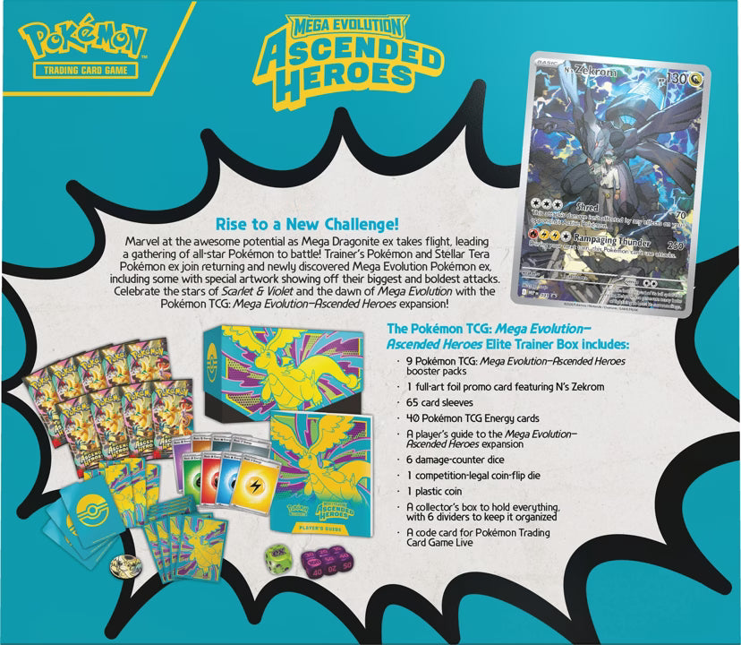 Pokemon Trading Card Game: Mega Evolution Ascended Heroes Elite Trainer Box