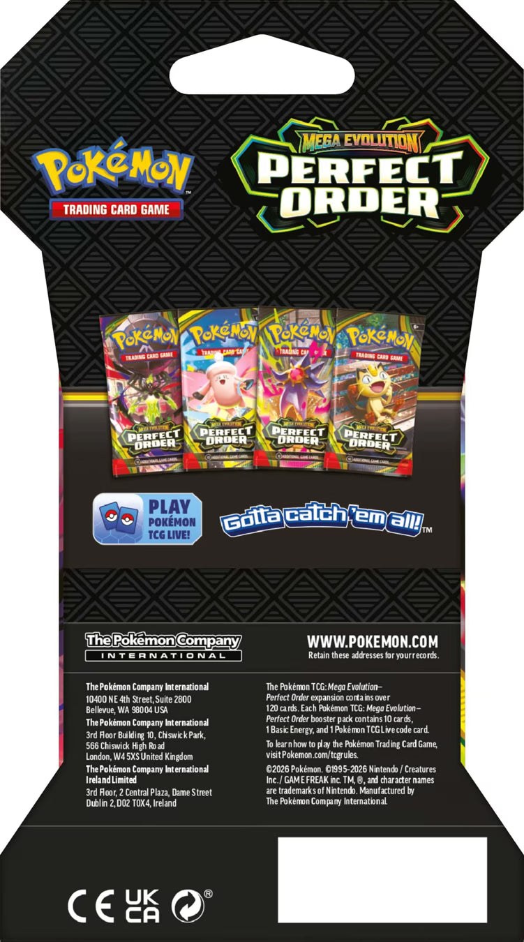 Pokemon Trading Card Game: Mega Evolution - Perfect Order Sleeved Booster - Assorted