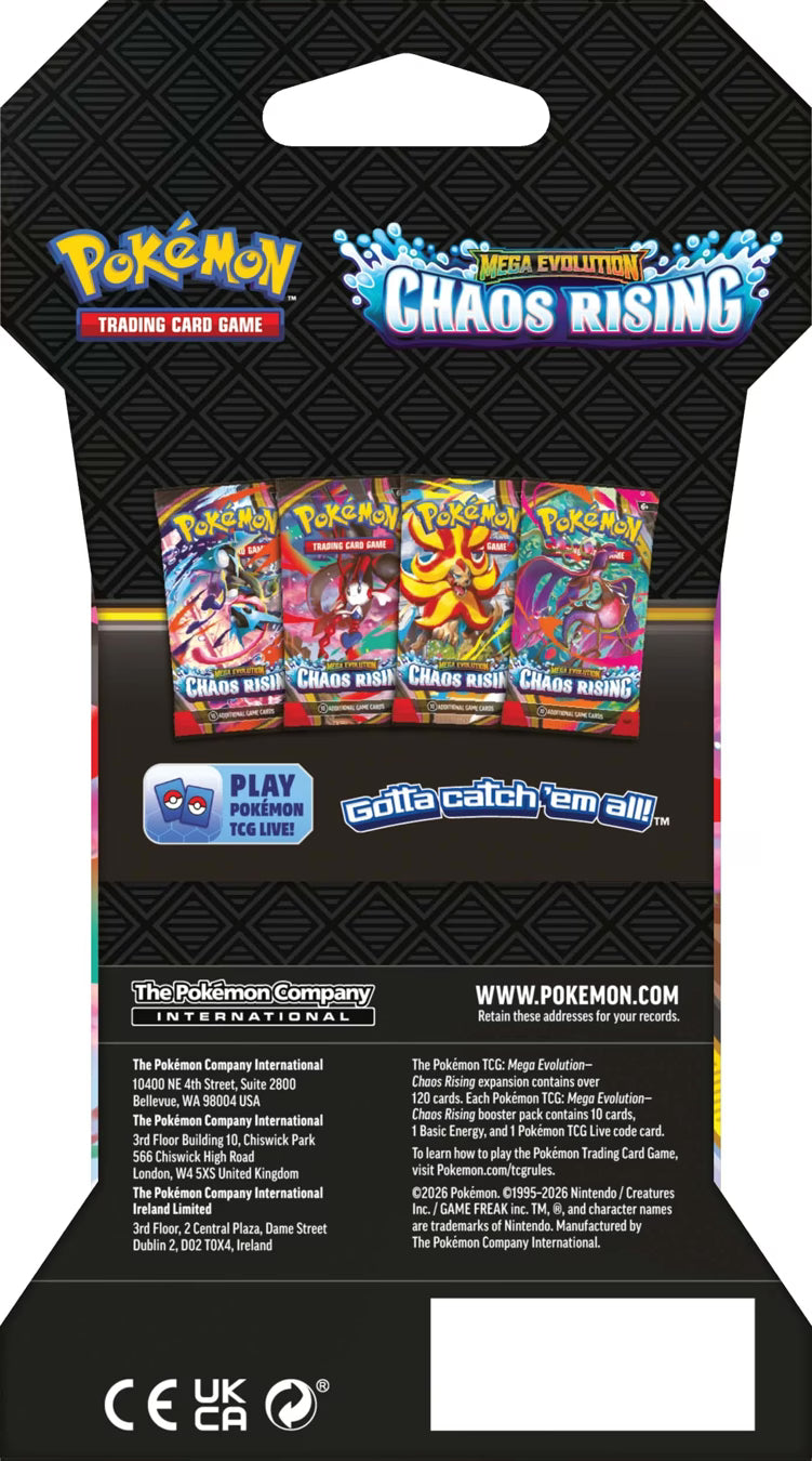 Pokemon Trading Card Game: Mega Evolution - Chaos Rising Sleeved Booster - Assorted